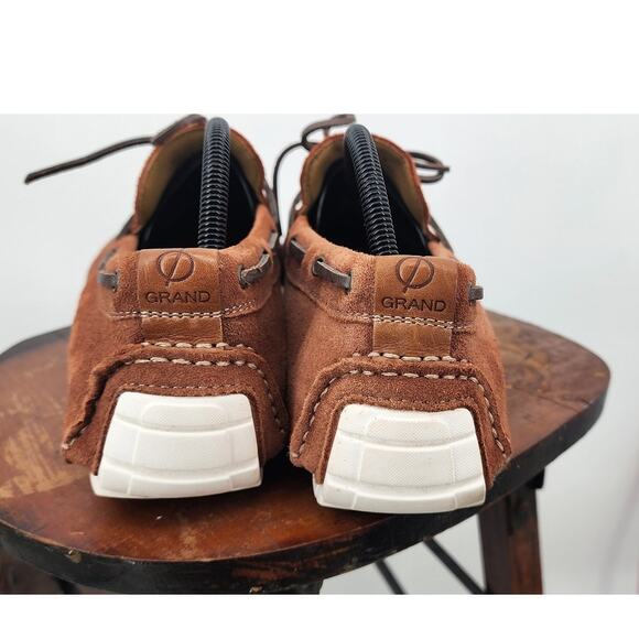 Cole Haan Zerogrand Men's 11 Loafers Shoes Camp Driving Moc Toe Brown Suede - Picture 3 of 8